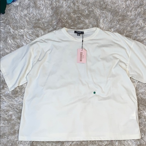 Missguided new white cream‎ t shirt
